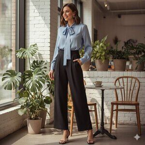J.ing Wide Leg High-standard Pants / Asymmetrical Layer Button Selling Dress Pants